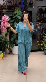 Sky Pure Linen Co-ord Set