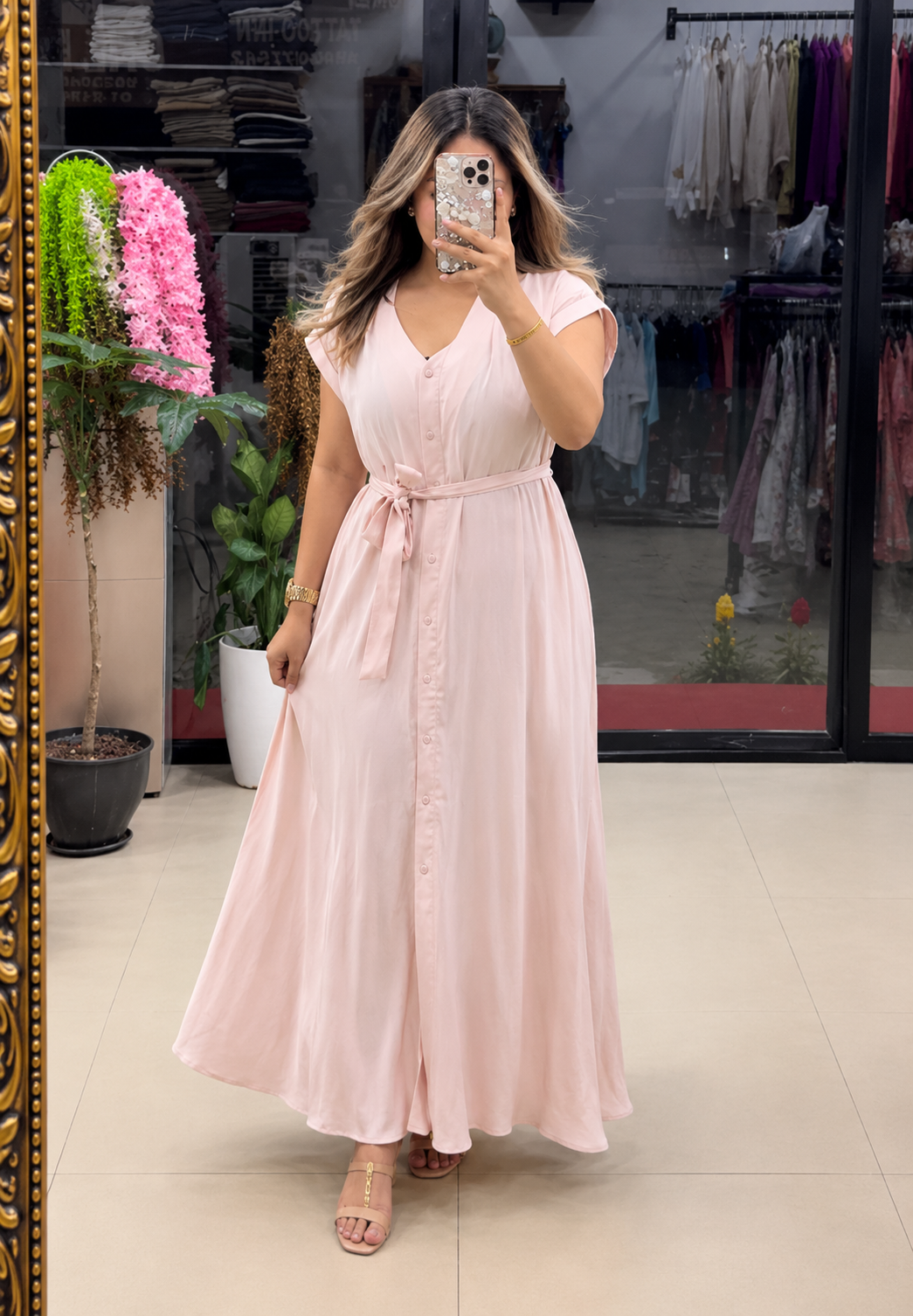 Women's Soft Rayon A-Line Maxi Dress
