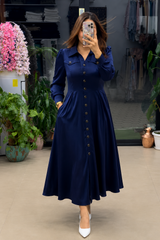 Navy Blue Latest Design Women’s  Maxi Dress