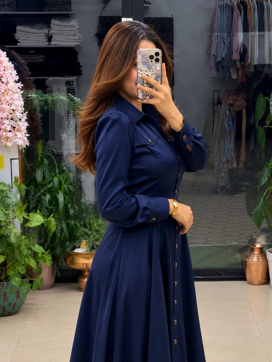 Navy Blue Latest Design Women’s  Maxi Dress
