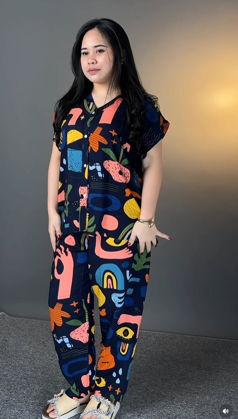 Designer Lycra Co Ord Set