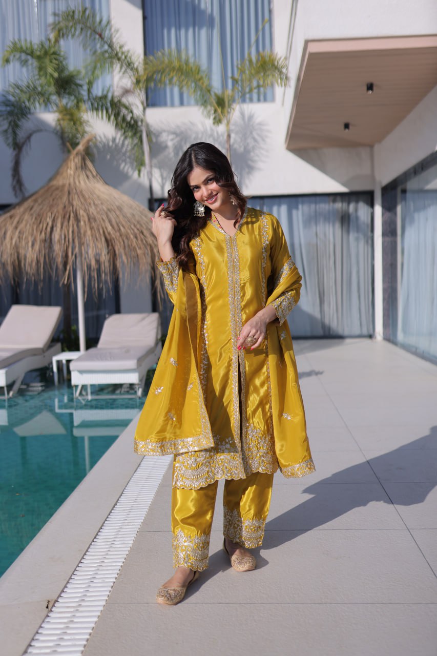 Majestic Yellow Festive Couture – Designed for Royal Occasions