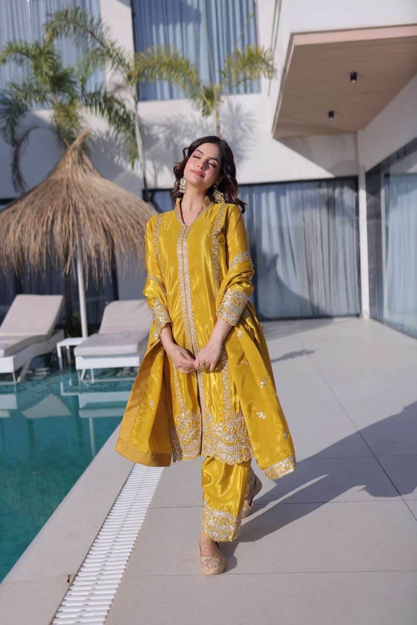 Majestic Yellow Festive Couture – Designed for Royal Occasions