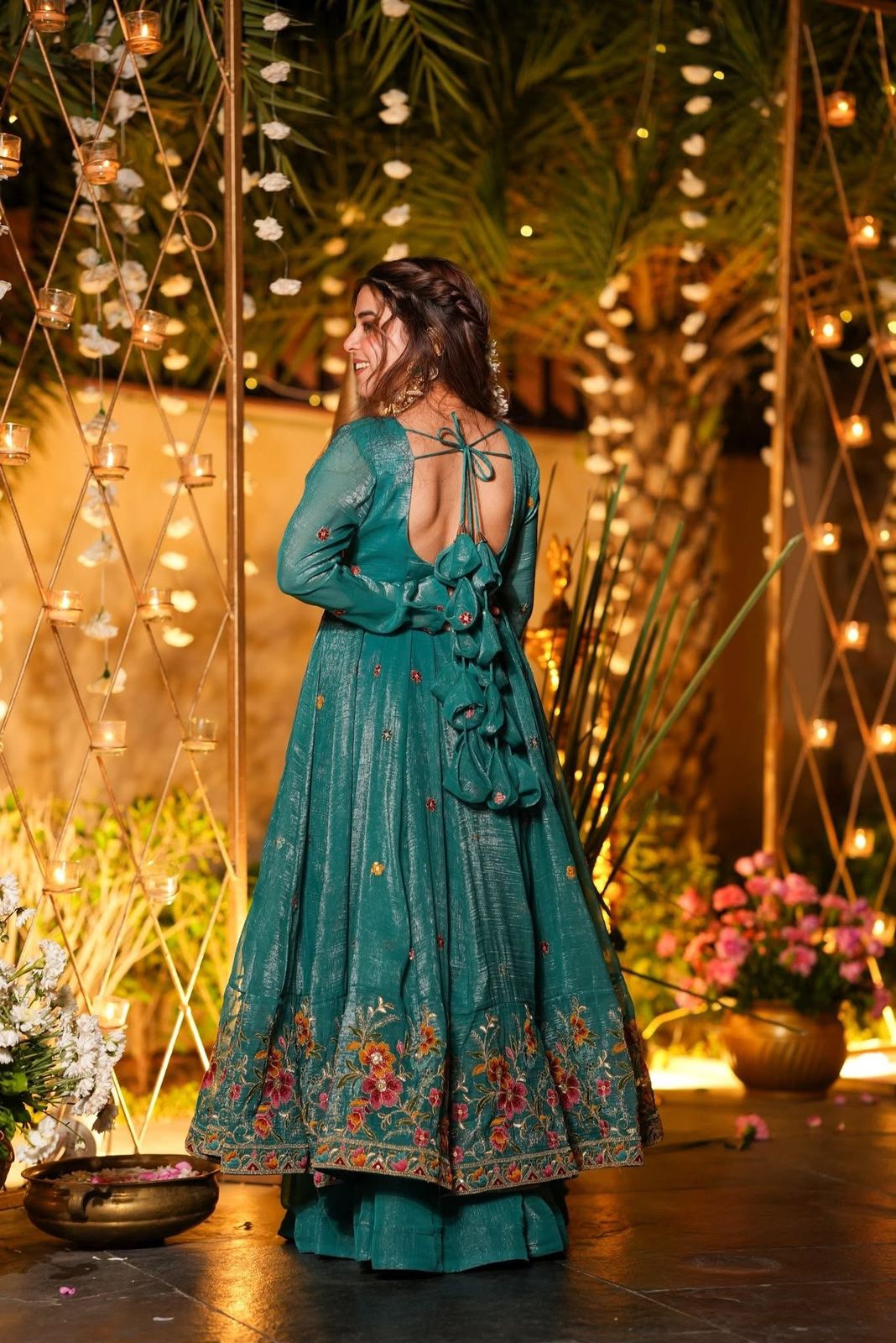 Rama Colour Premium Designer Anarkali Gown Sharara Set