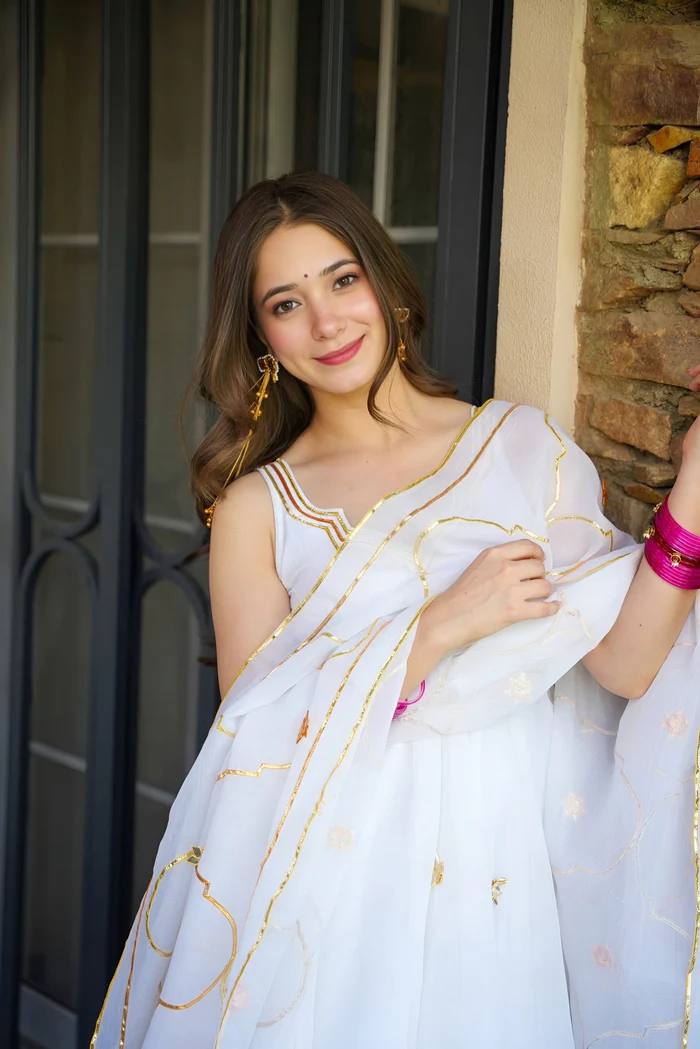 Premium Faux Georgette Anarkali Kurta Set