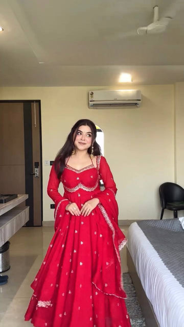Elegance Unveiled: A Red Dress in Luxury