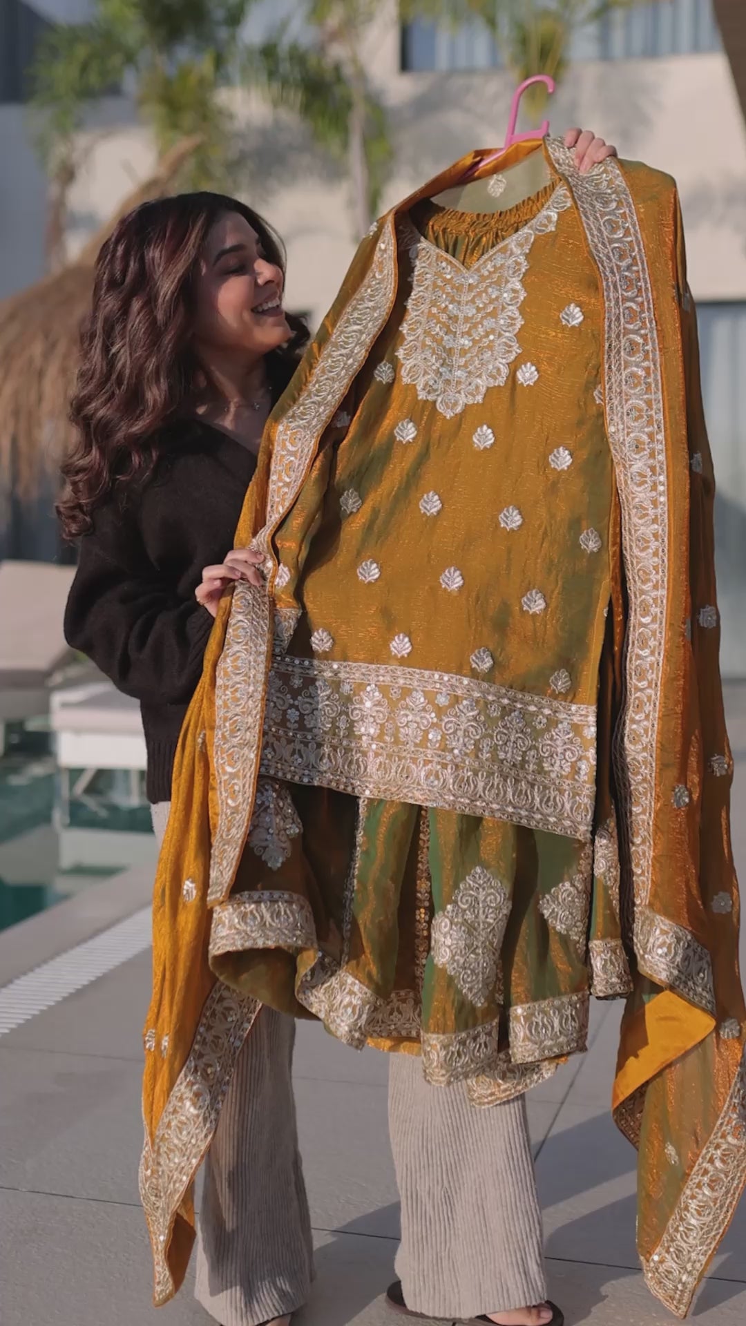 Luxury Festive Sharara Set – Fully Stitched