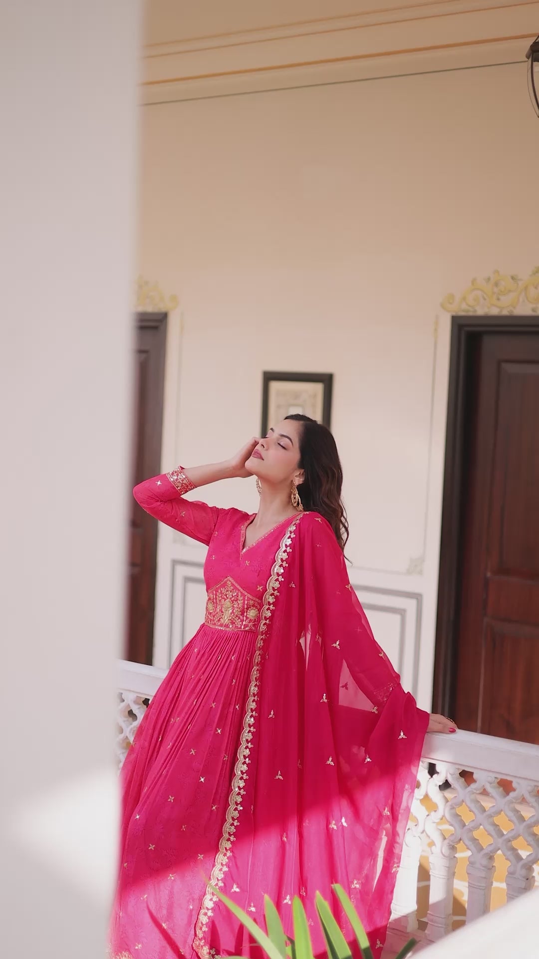 Royal Rani Radiance Embroidered Gown Set